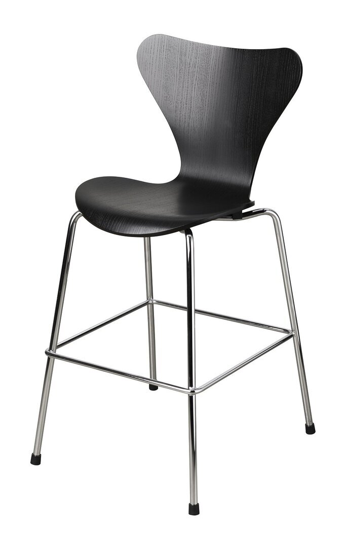 Fritz Hansen Series 7™ Junior Kinder-Lehrstuhl - Black/chrome