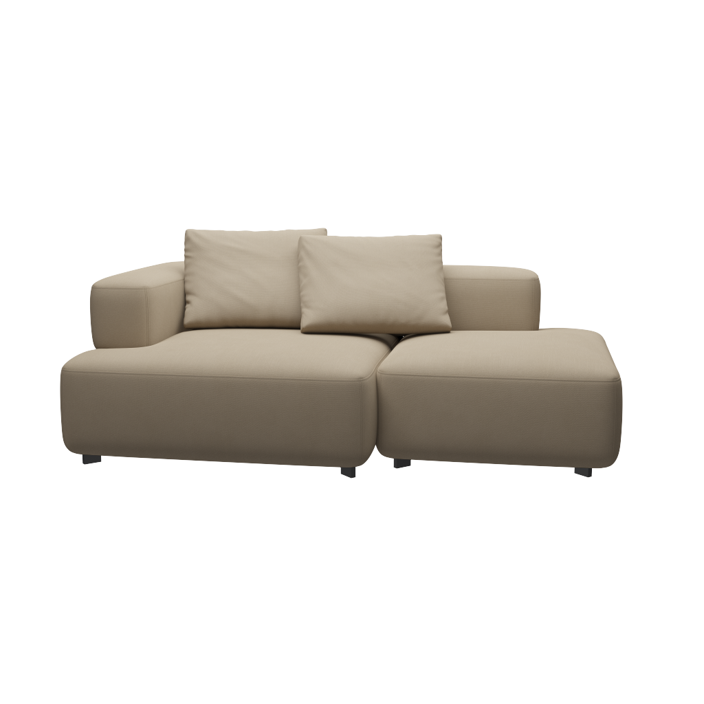 Fritz Hansen Alphabet Sofa™ PL210 Series - 2-Sitzer Sofa - Steelcut 240 - 1 Eckrücklehne - 1 Rückenlehne links