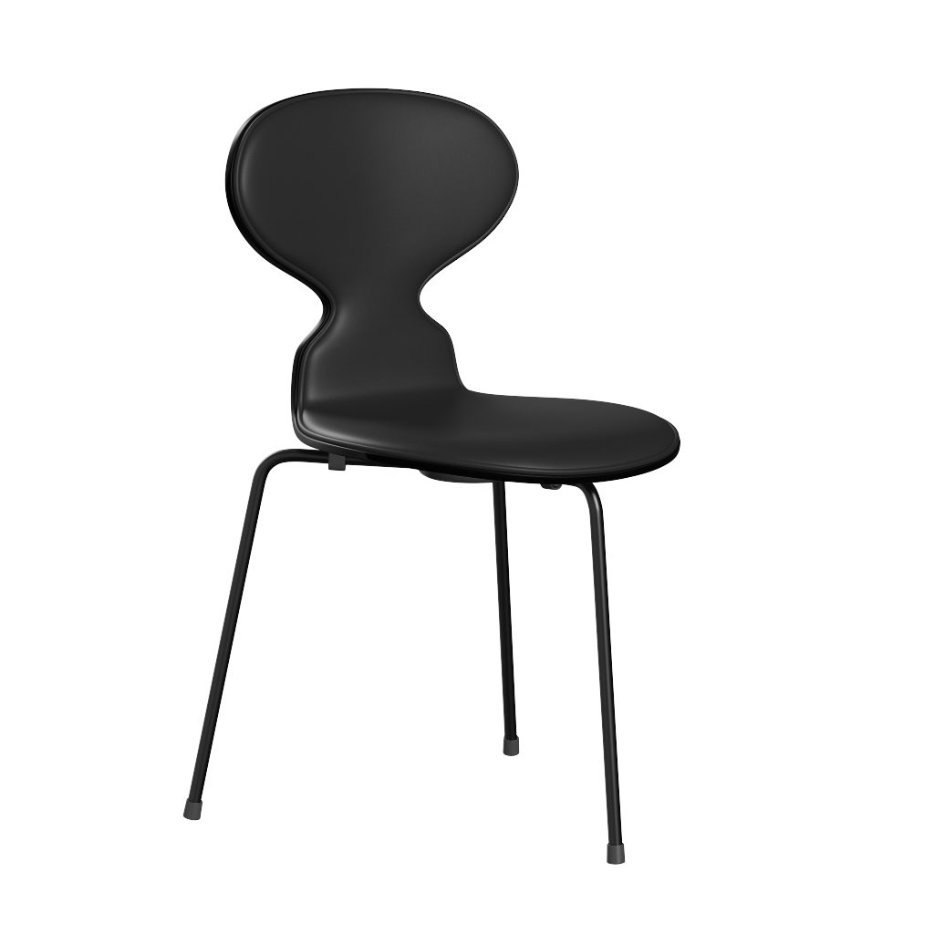 Fritz Hansen Ant™ 3100 mit Front Polsterung - Lack - Stuhl - Black (190) - Black (190/195) - Soft-Black