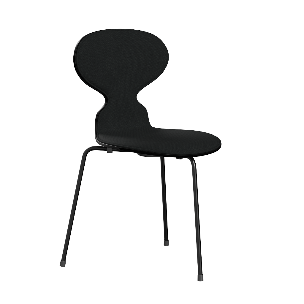 Fritz Hansen Ant™ 3100 mit Front Polsterung - Lack - Stuhl - Black (190) - Black (190/195) - Steelcut 190