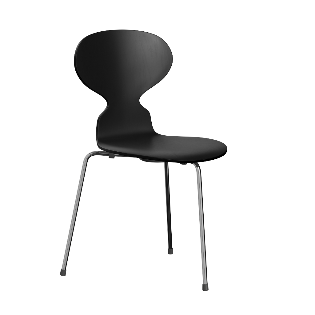 Fritz Hansen Ant™ 3100 - Gefärbte Lack - Stuhl - Chrome - Black (190/195)