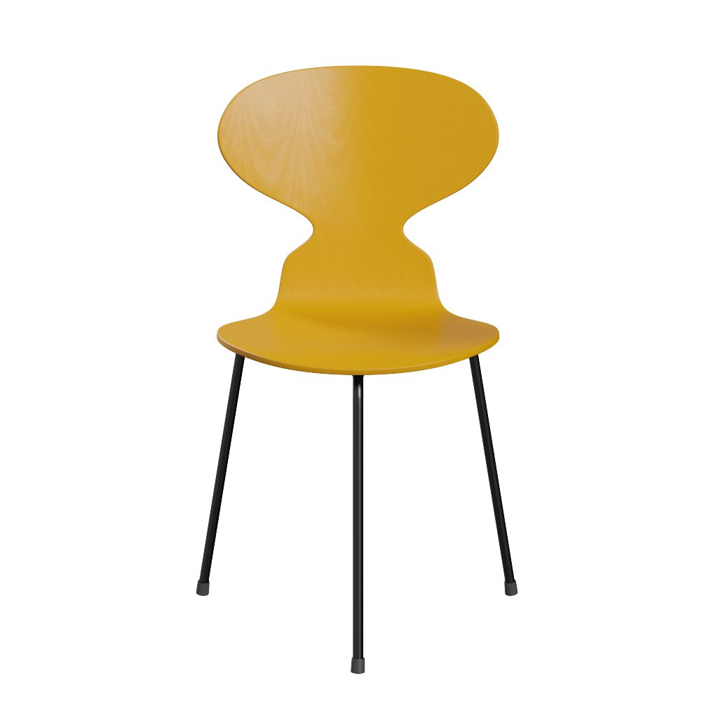 Fritz Hansen Ant™ 3100 - Gefärbte Lack - Stuhl - Black (190) - True Yellow (460/465)