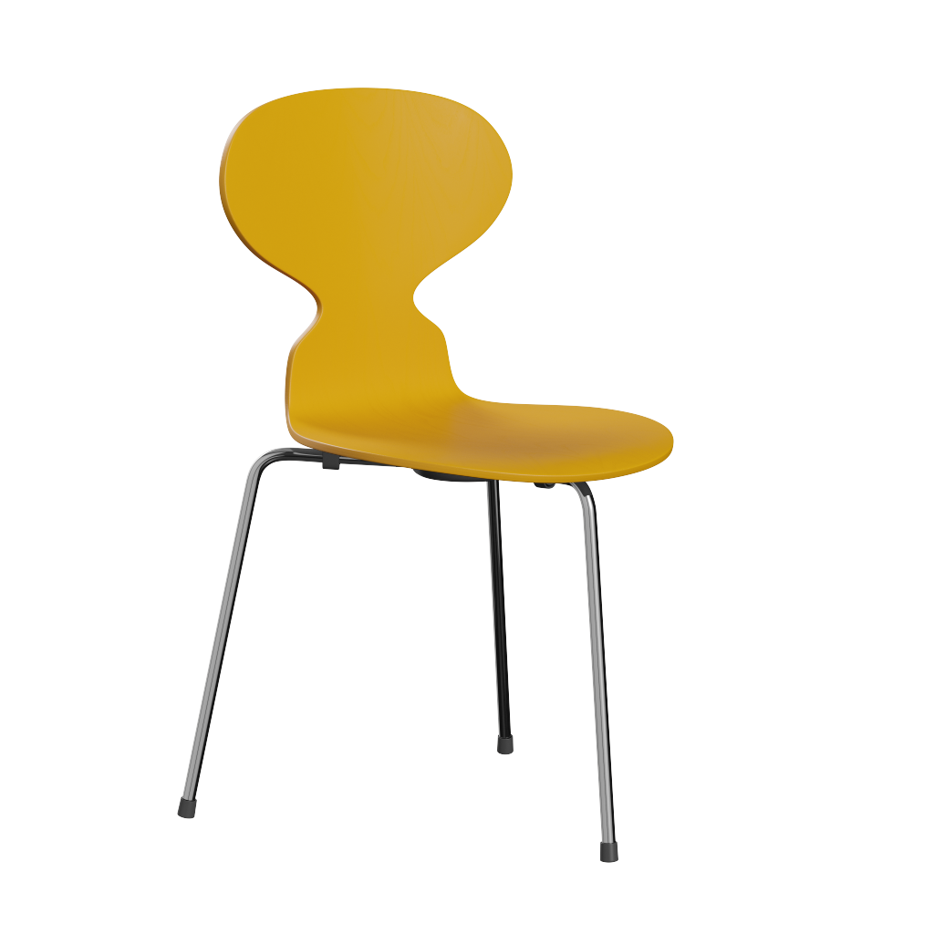 Fritz Hansen Ant™ 3100 - Gefärbte Lack - Stuhl - Chrome - True Yellow (460/465)