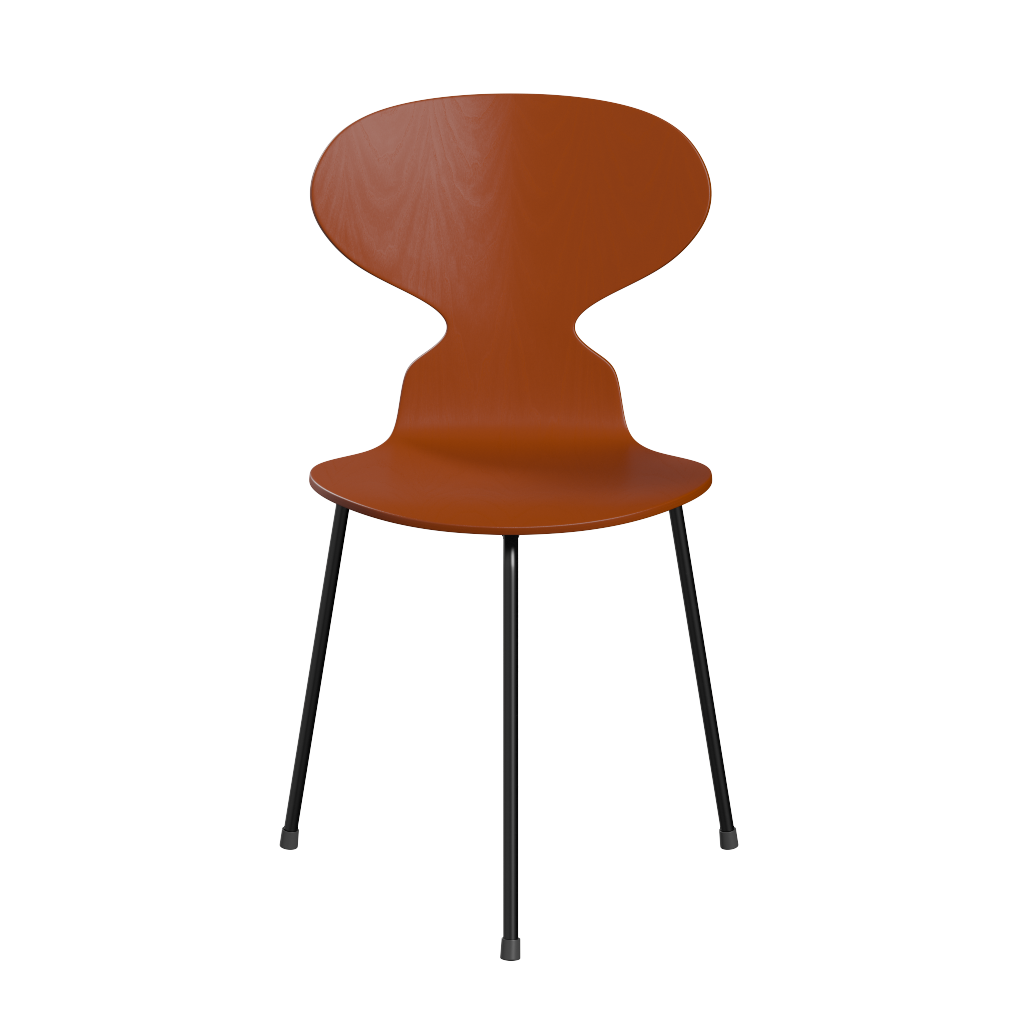 Fritz Hansen Ant™ 3100 - Gefärbte Lack - Stuhl - Black (190) - Paradise Orange (570/575)