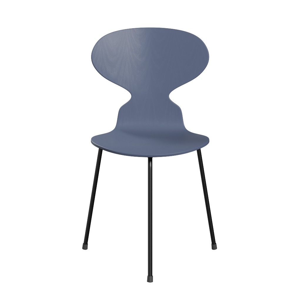 Fritz Hansen Ant™ 3100 - Gefärbte Lack - Stuhl - Black (190) - Dusk Blue (850/855)