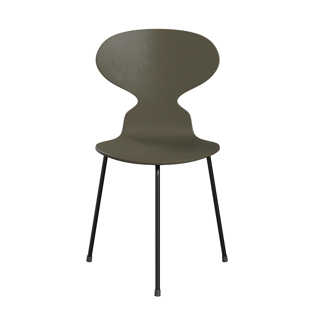Fritz Hansen Ant™ 3100 - Gefärbte Lack - Stuhl - Black (190) - Olive Green (920/925)