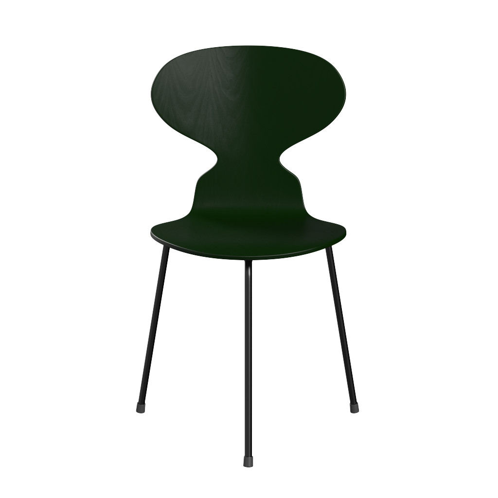 Fritz Hansen Ant™ 3100 - Gefärbte Lack - Stuhl - Black (190) - Evergreen (950/955)