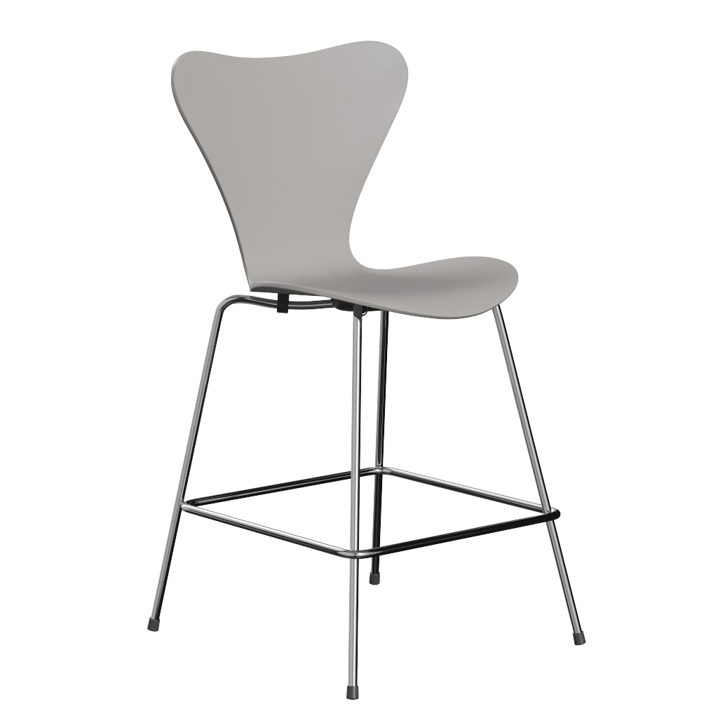 Fritz Hansen Serie 7™ 3187 - Gefärbte Esche - Theckenhocker-Black (190)-Nine Grey (150/155)