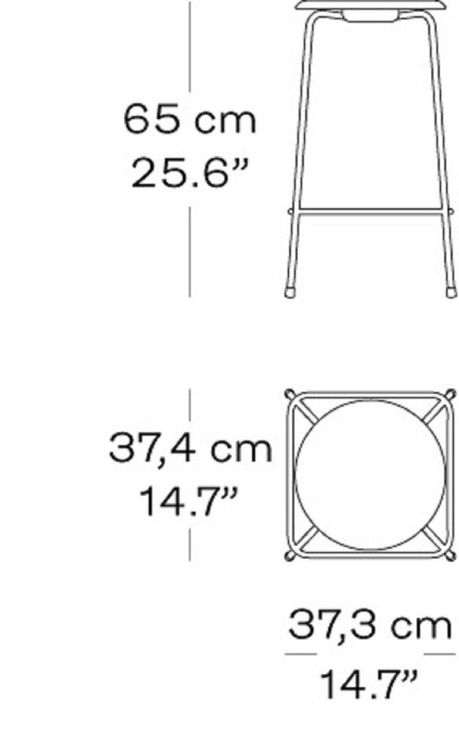 Fritz Hansen High Dot™ - 4-Beiner Hocker