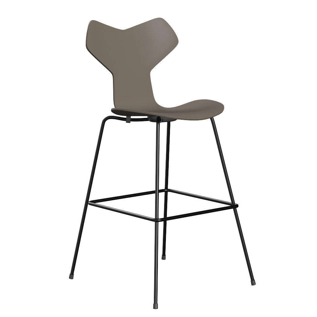 Fritz Hansen Grand Prix™ 3139 - Lack - Hoher Barhocker: Schwarz 190 - Deep Clay (140/145)