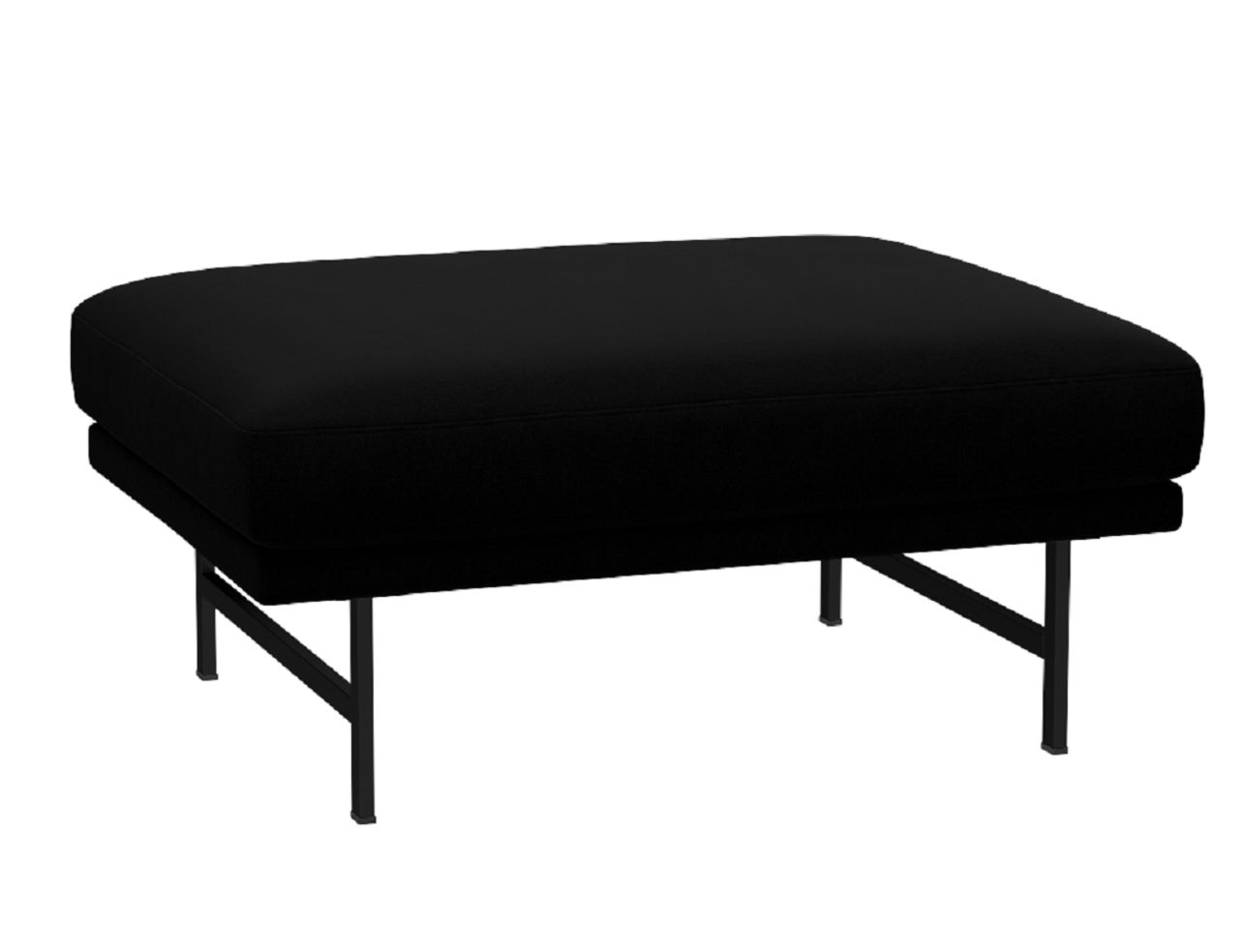 Fritz Hansen Lissoni Sofa™ PL110 - Breiter Hocker: Schwarz 190 - Hallingdal 190