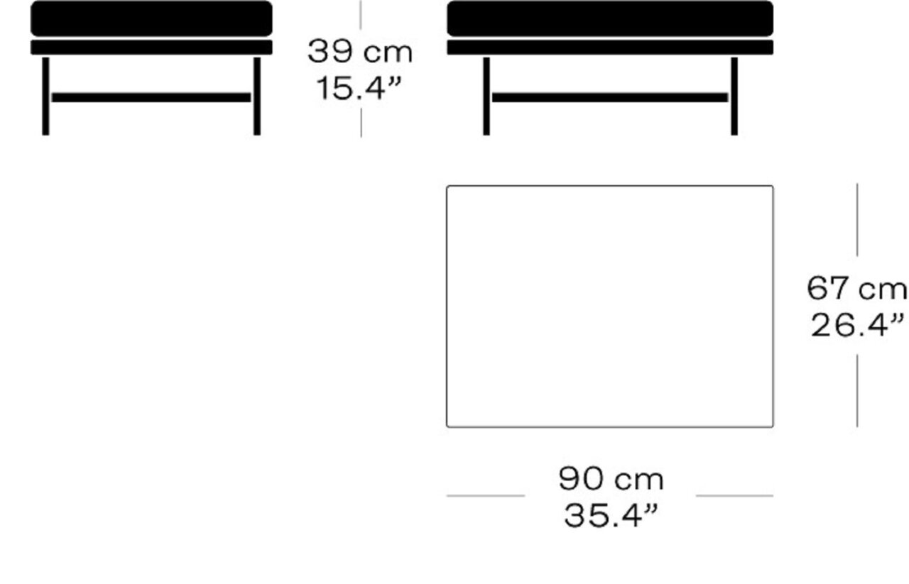 Fritz Hansen Lissoni Sofa™ PL110 - Breiter Hocker