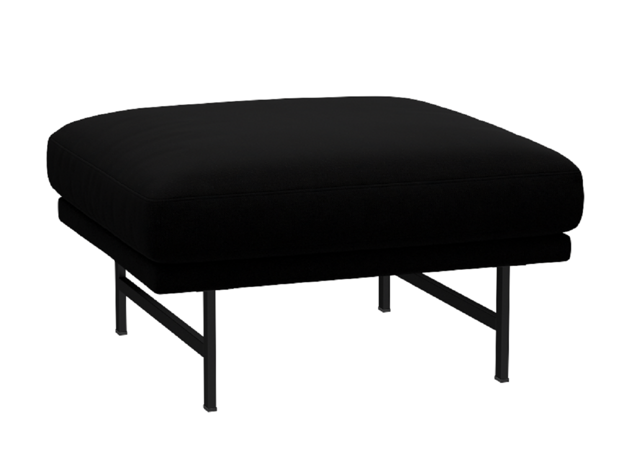 Fritz Hansen Lissoni Sofa™ PL110S - Hocker: Schwarz 190 - Hallingdal 190