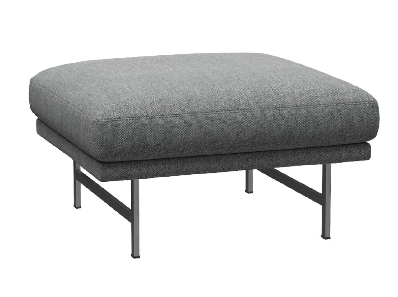 Fritz Hansen Lissoni Sofa™ PL110S - Hocker: Mattpolierter rostfreier Stahl - Hallingdal 116
