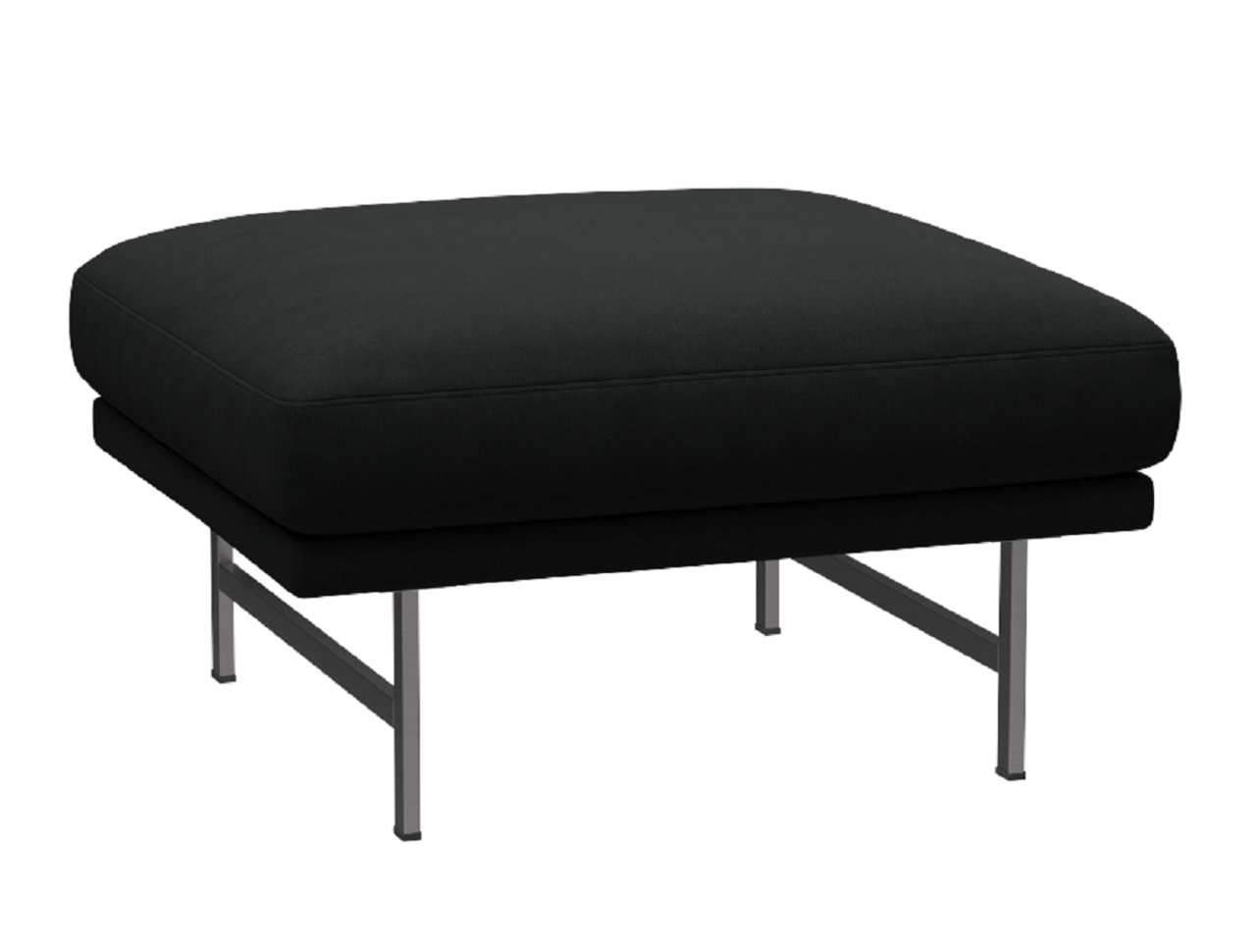 Fritz Hansen Lissoni Sofa™ PL110S - Hocker: Mattpolierter rostfreier Stahl - Steelcut 190