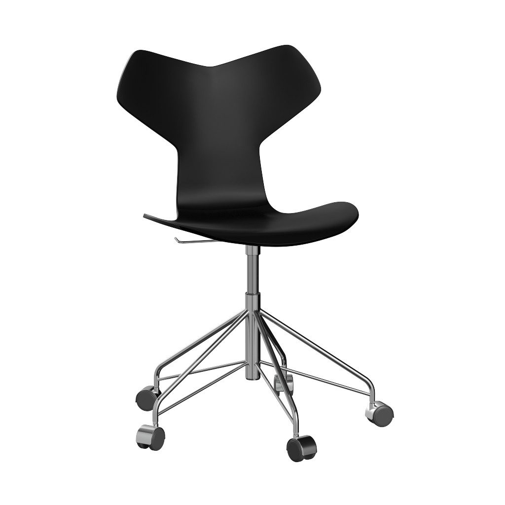 Fritz Hansen Grand Prix™ 3131 - Lack - Drehstuhl: Chrom - Black (190/195)