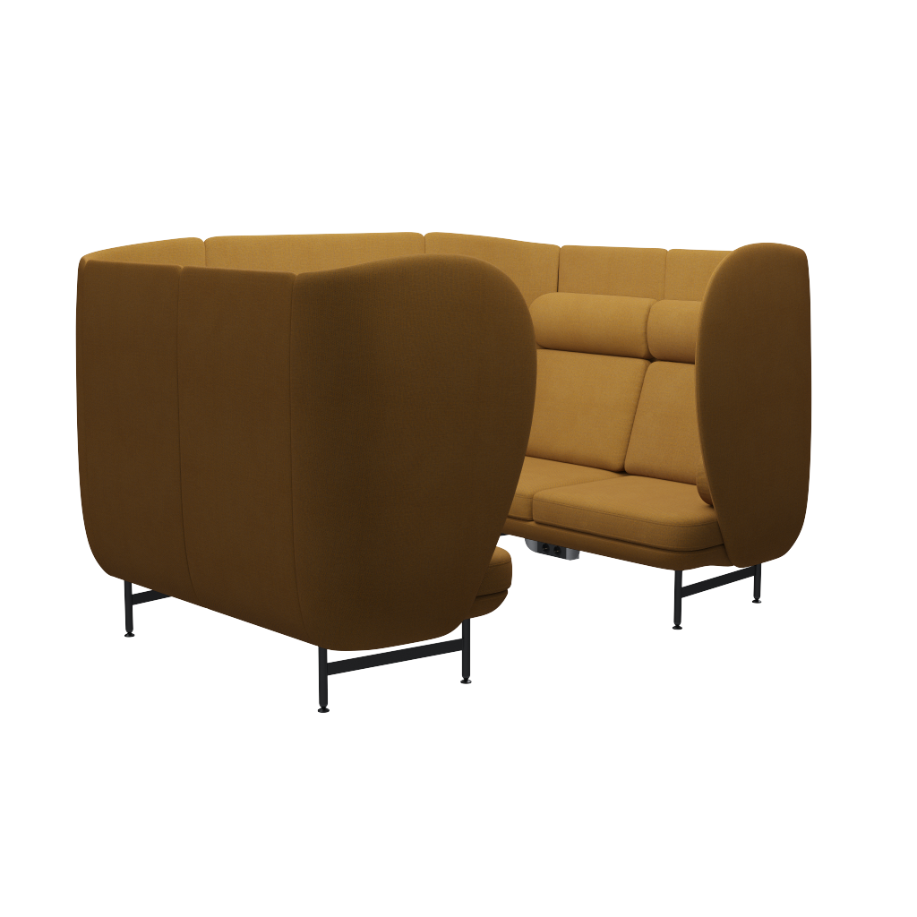 Fritz Hansen Plenum™ JH1004MU - Besprechungskabine-Wiederholte Wolle / Safron/Natur (448)