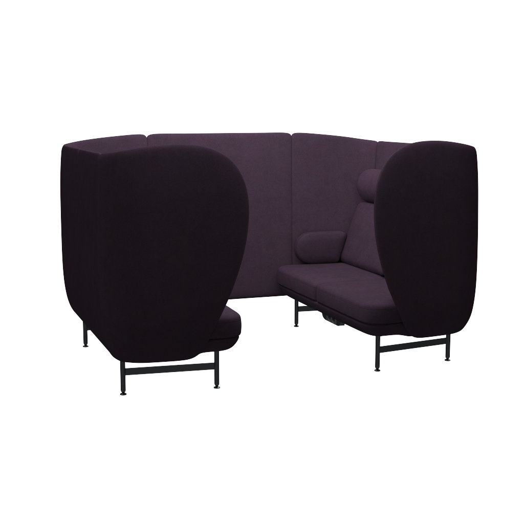 Fritz Hansen Plenum™ JH1004MU - Besprechungskabine-Tonus / Aubergine (684)