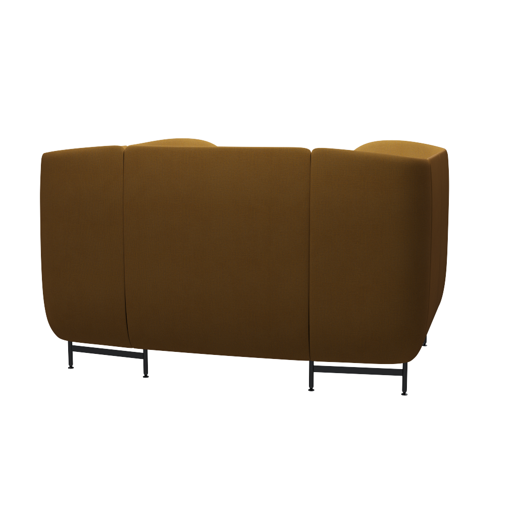 Fritz Hansen Plenum™ JH1004MUT - Besprechungskabine mit Tisch-Wiederholte Wolle / Safron/Natur (448)