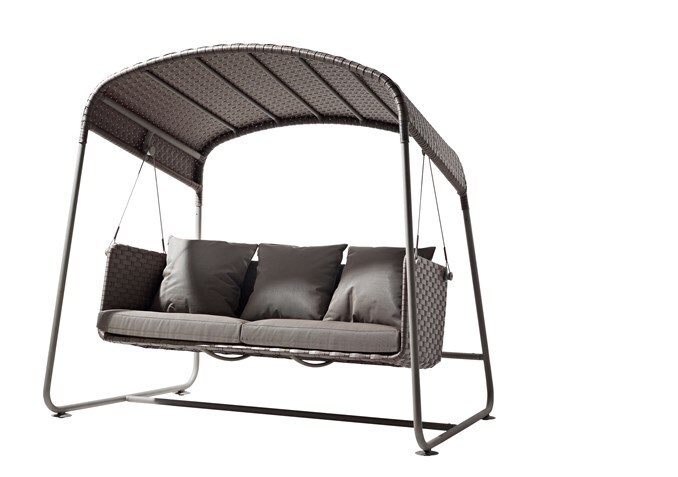 Cane-Line Cave Gartenchaukel inkl. Kissensatz -   8557BT - Cave Gartenchaukel inkl. Kissensatz Cane-line Tex Braun