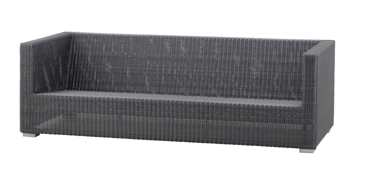 Cane-Line Chester 3 Sitzer Loungesofa-Graphite, Cane-line Weave-Ohne