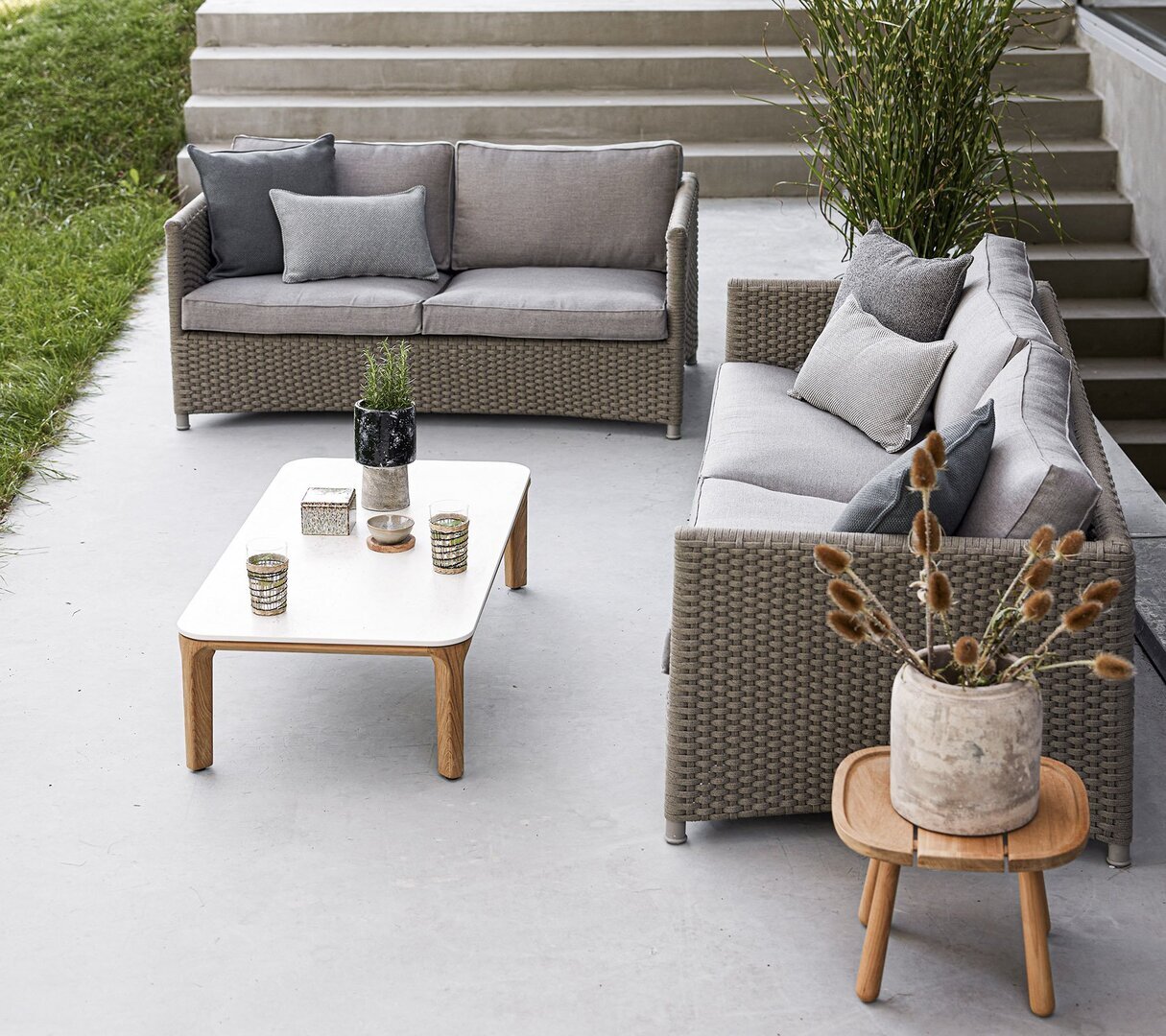 Cane-Line Diamond 3-Sitzer Sofa inkl. Kissensatz