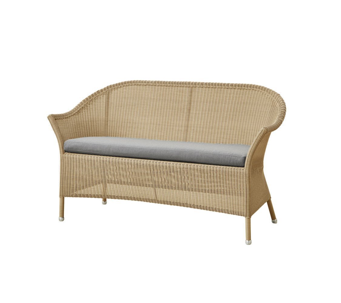 Cane-Line Lansing Sofa-5556LU - Lansing Sofa, Natur, Cane-line Faser-Sitzkissen, Grey