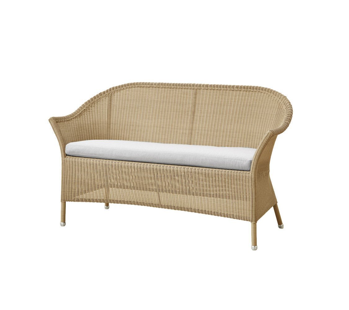 Cane-Line Lansing Sofa-5556LU - Lansing Sofa, Natur, Cane-line Faser-Sitzkissen, Light grey