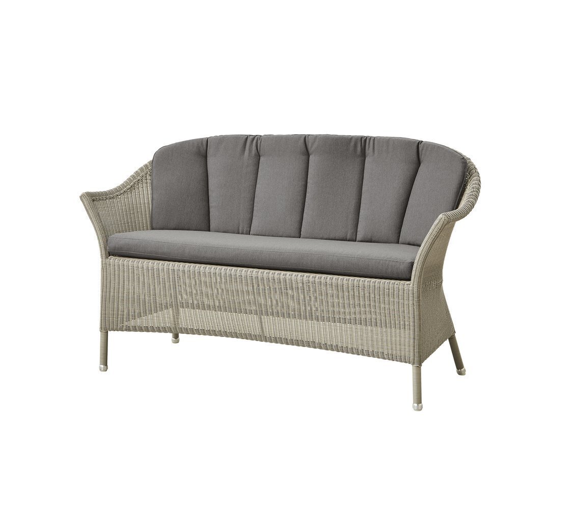 Cane-Line Lansing Sofa-5556LT - Lansing Sofa, Taupe, Cane-line Faser-5511RY36 - Rückenkissen, taupe