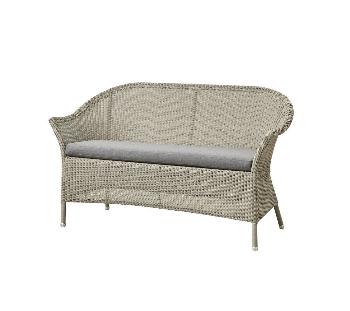 Cane-Line Lansing Sofa-5556LT - Lansing Sofa, Taupe, Cane-line Faser-Sitzkissen, Grey