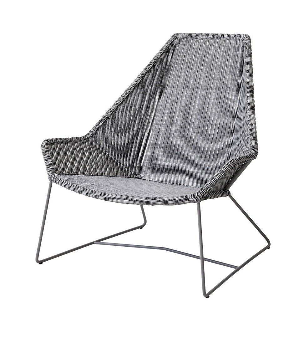 Cane-Line Breeze Highbacksessel-Cane-line Weave, Light Grey-Ohne