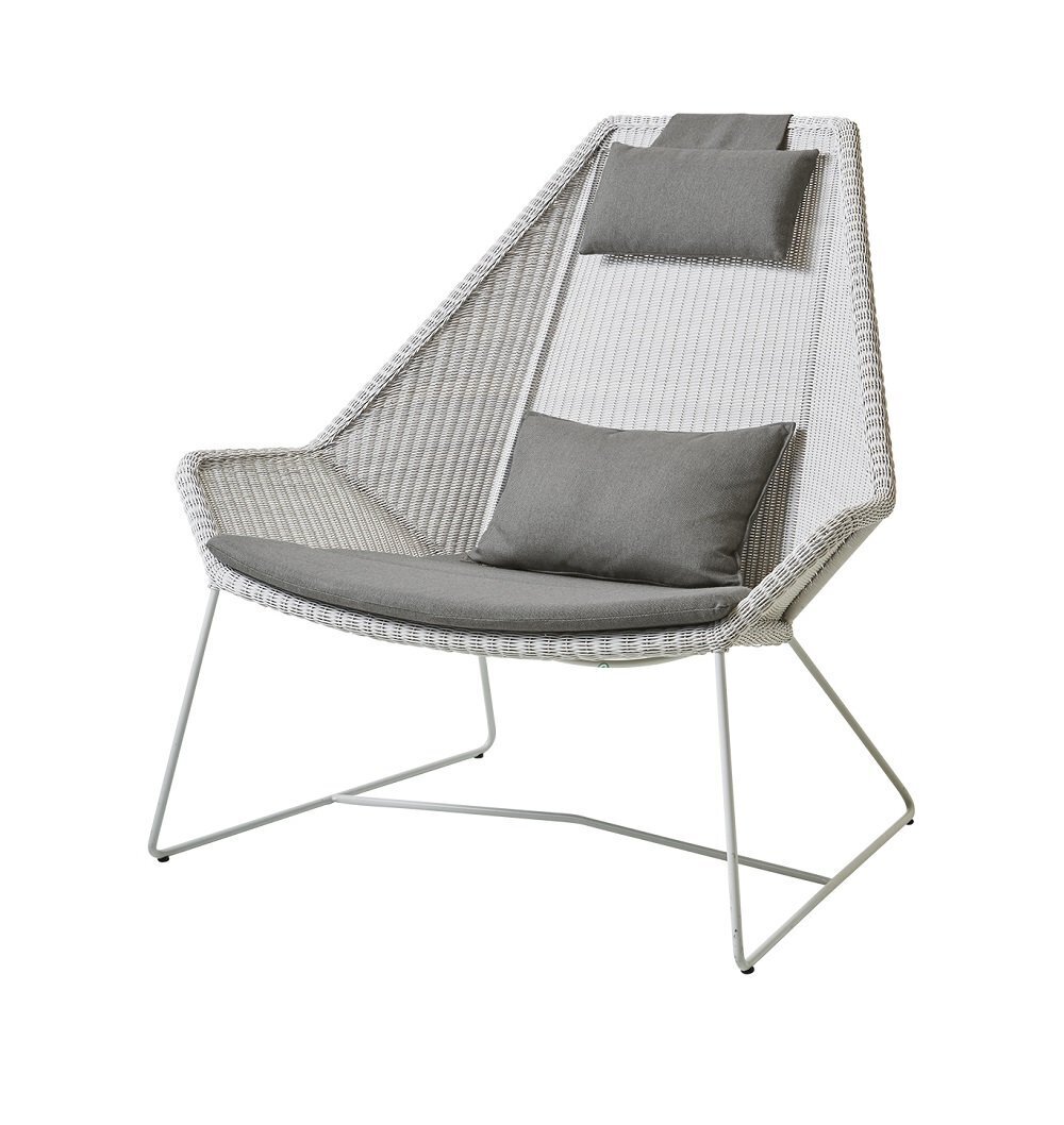 Cane-Line Breeze Highbacksessel-Cane-line Weave, White Grey-Cane-line Natté, Taupe