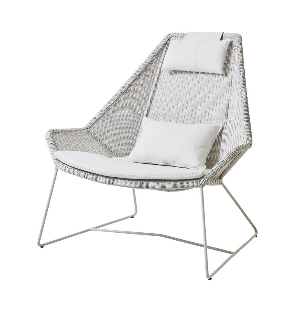 Cane-Line Breeze Highbacksessel-Cane-line Weave, White Grey-Cane-line Natté, White