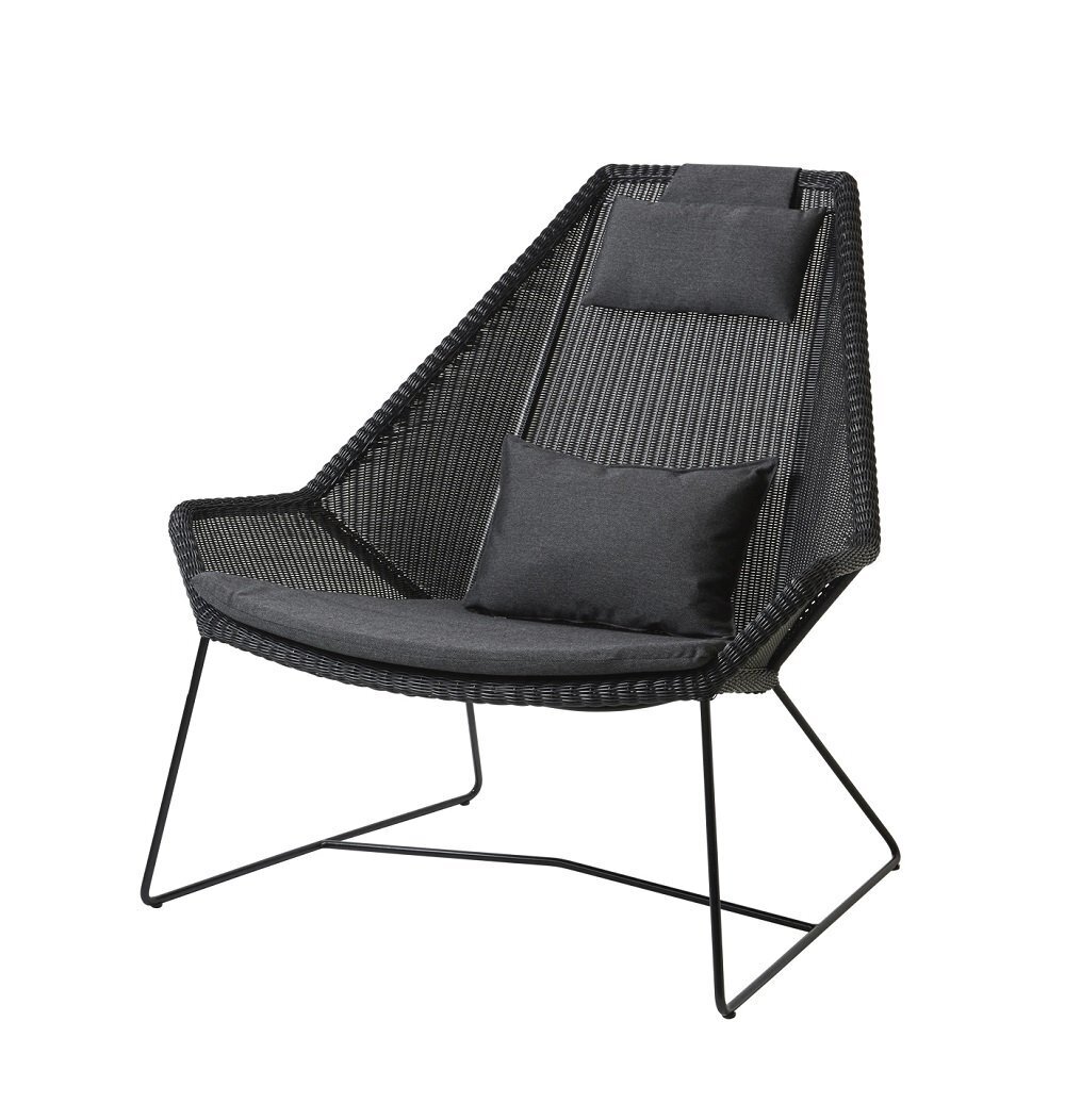 Cane-Line Breeze Highbacksessel-Cane-line Weave, Schwarz-Cane-line Natté, Schwarz