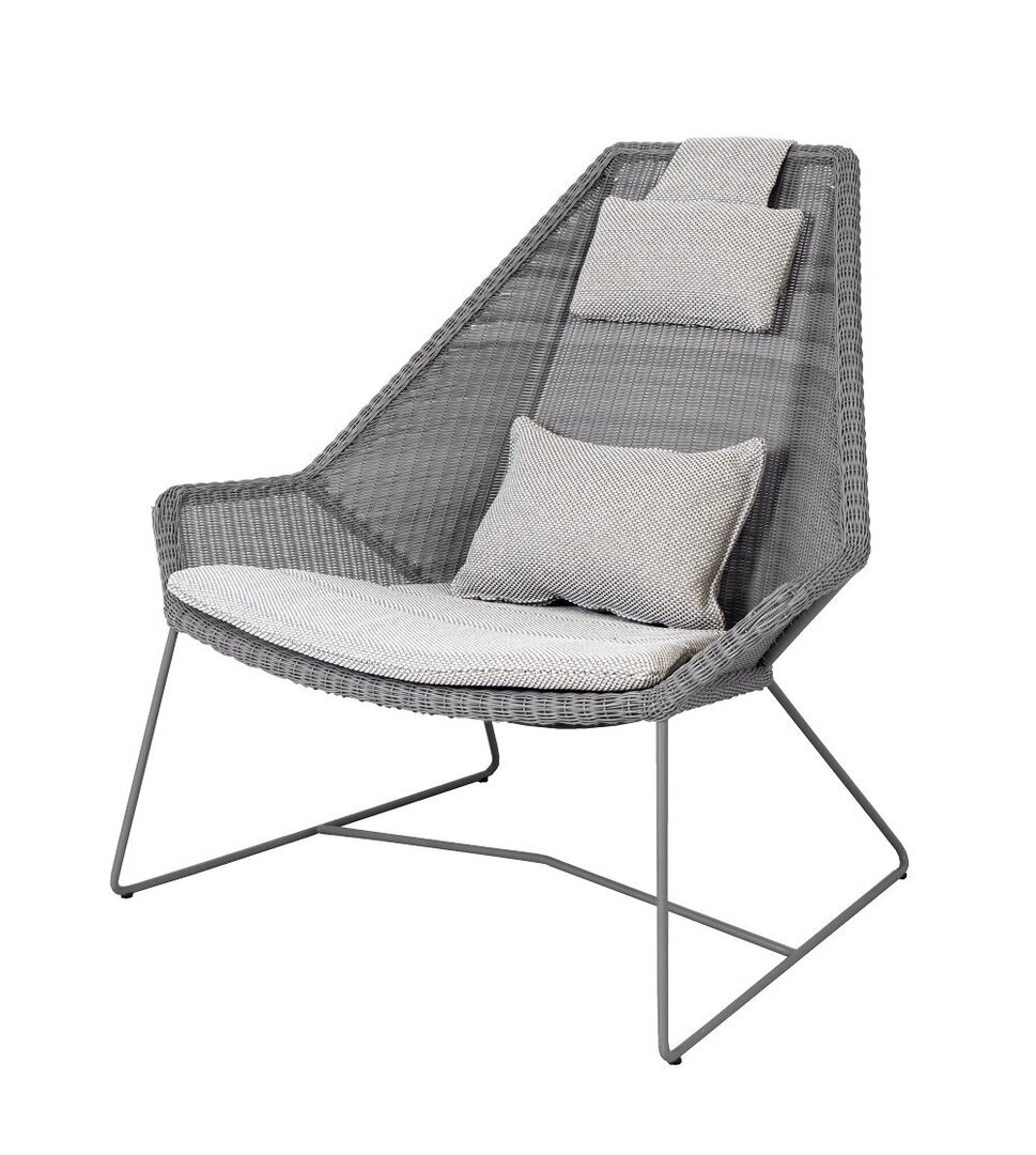 Cane-Line Breeze Highbacksessel-Cane-line Weave, Light Grey-Cane-line Focus, Light Grey