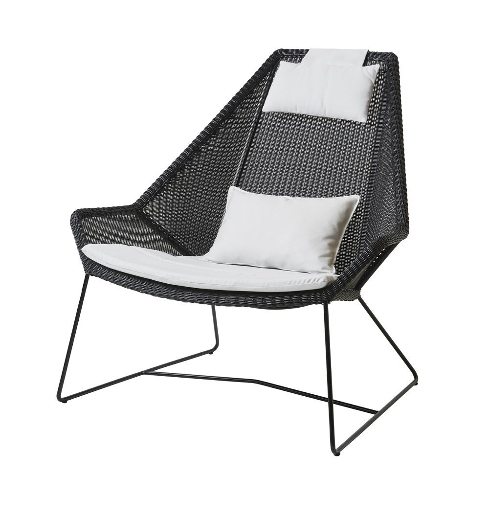 Cane-Line Breeze Highbacksessel-Cane-line Weave, Schwarz-Cane-line Natté, White