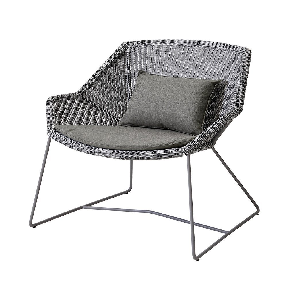 Cane-Line Breeze Loungesessel-Cane-line Weave, Light Grey-Cane-line Natté, Taupe