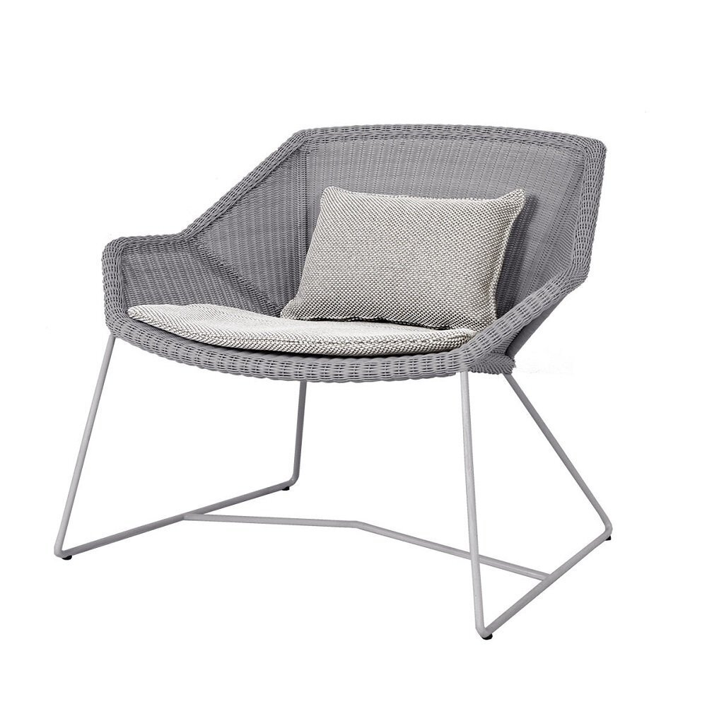Cane-Line Breeze Loungesessel-Cane-line Weave, Light Grey-Cane-line Focus, Light Grey