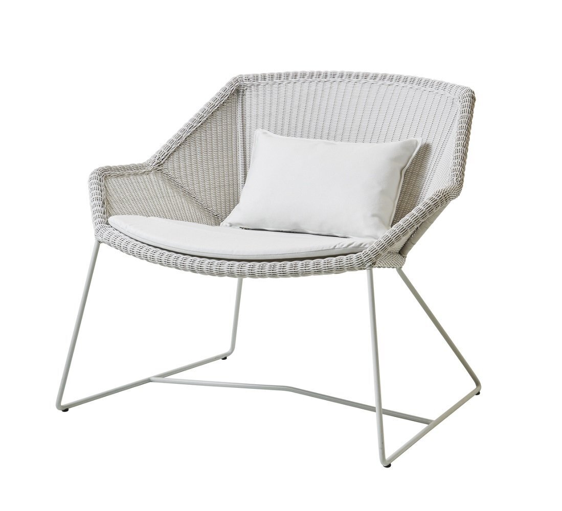 Cane-Line Breeze Loungesessel-Cane-line Weave, White Grey-Cane-line Natté, White