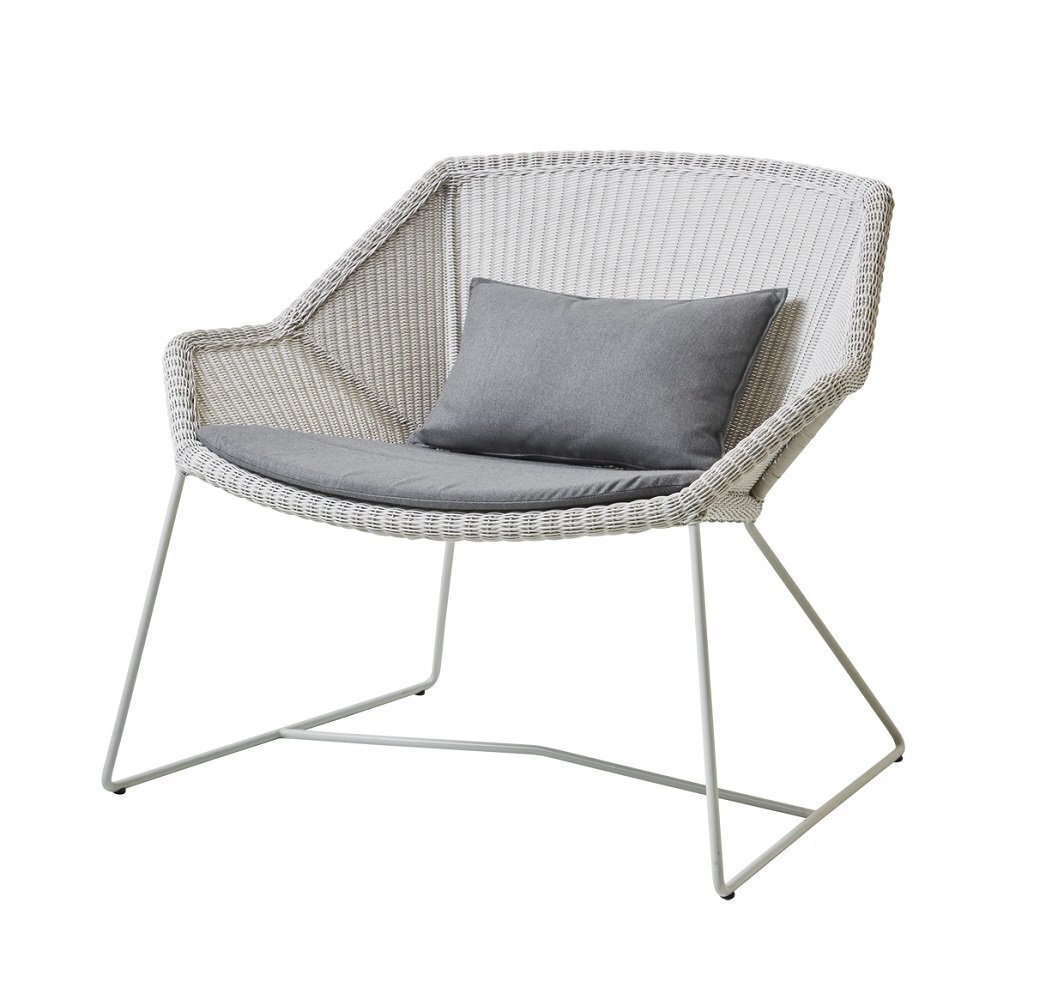 Cane-Line Breeze Loungesessel-Cane-line Weave, White Grey-Cane-line Natté, Grey