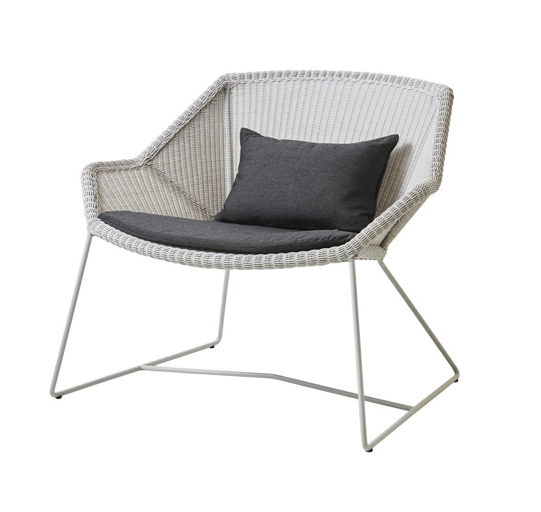 Cane-Line Breeze Loungesessel-Cane-line Weave, White Grey-Cane-line Natté, Schwarz