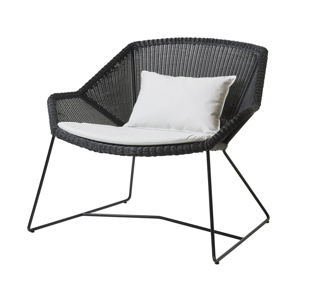 Cane-Line Breeze Loungesessel-Cane-line Weave, Schwarz-Cane-line Natté, White