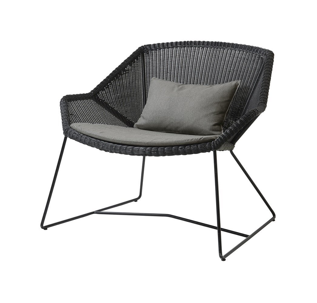 Cane-Line Breeze Loungesessel-Cane-line Weave, Schwarz-Cane-line Natté, Taupe