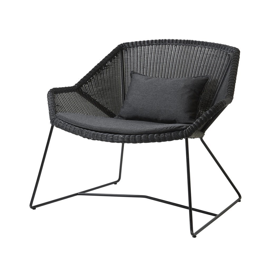 Cane-Line Breeze Loungesessel-Cane-line Weave, Schwarz-Cane-line Natté, Schwarz