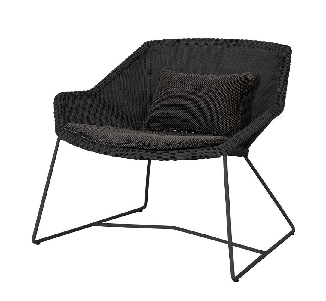Cane-Line Breeze Loungesessel-Cane-line Weave, Schwarz-Cane-line Focus, Dark Grey