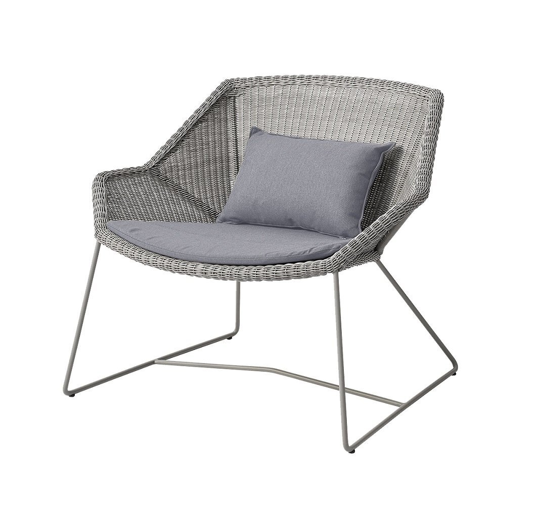 Cane-Line Breeze Loungesessel-Cane-line Weave, Taupe-Cane-line Natté, Grey