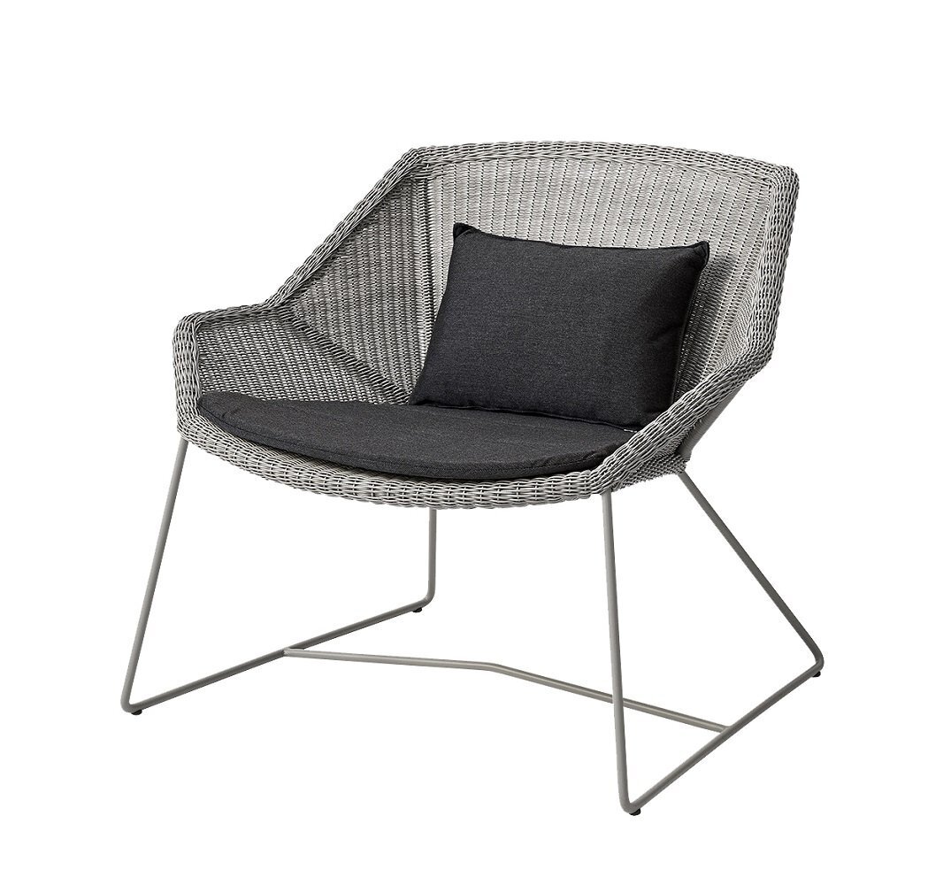Cane-Line Breeze Loungesessel-Cane-line Weave, Taupe-Cane-line Natté, Schwarz