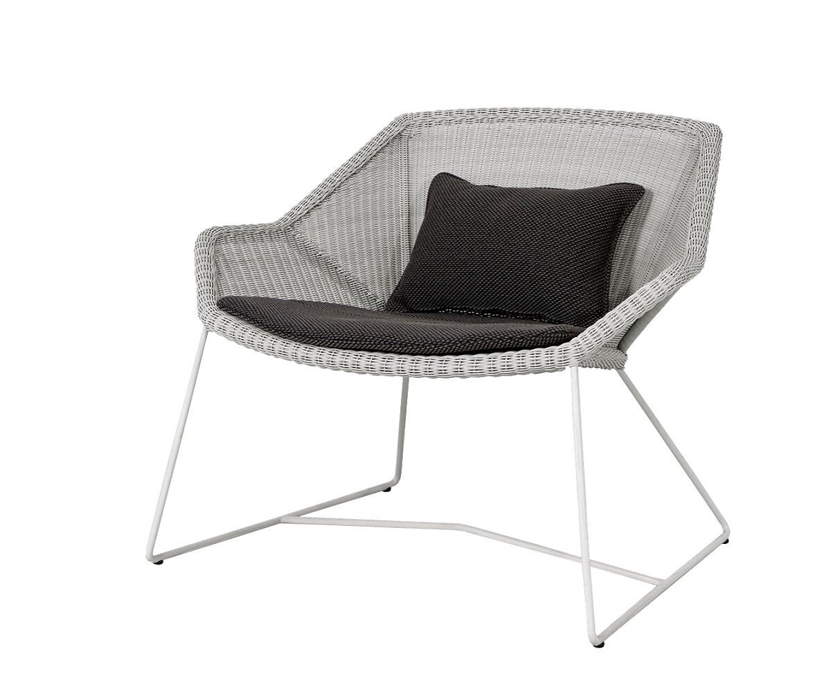Cane-Line Breeze Loungesessel-Cane-line Weave, Taupe-Cane-line Focus, Dark Grey