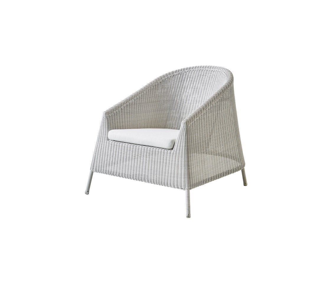 Cane-Line Kingston Loungesessel-Cane-line Weave, White grey-Cane-line Natté, White