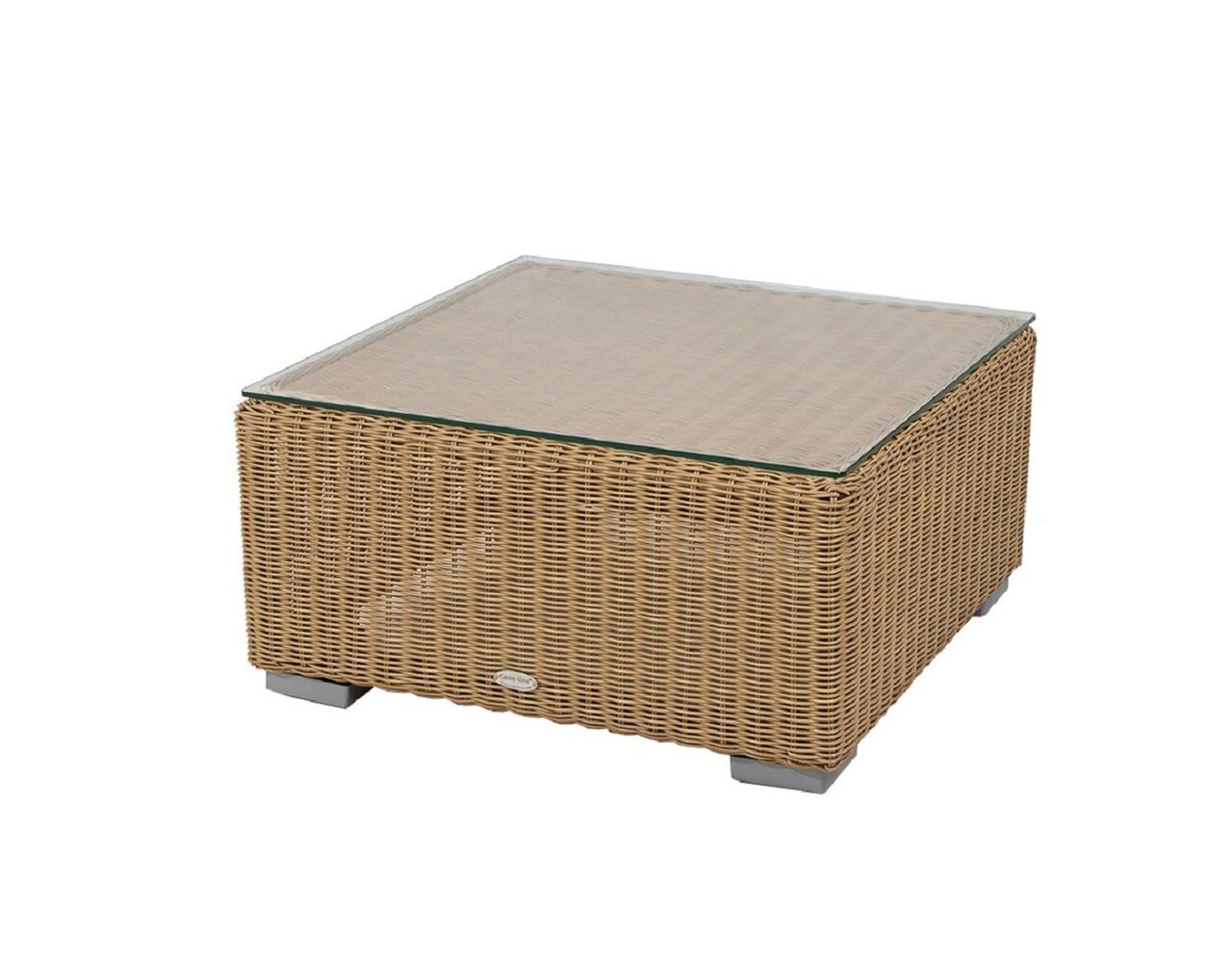 "Cane-Line Chester Hocker-Cane-line Weave, Natural-Gehärtetes Glas, Clear	Glass"